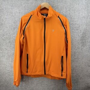 Little Donkey Andy Men's L Orange Quick-Dry Running Jacket Convertible UPF 50+